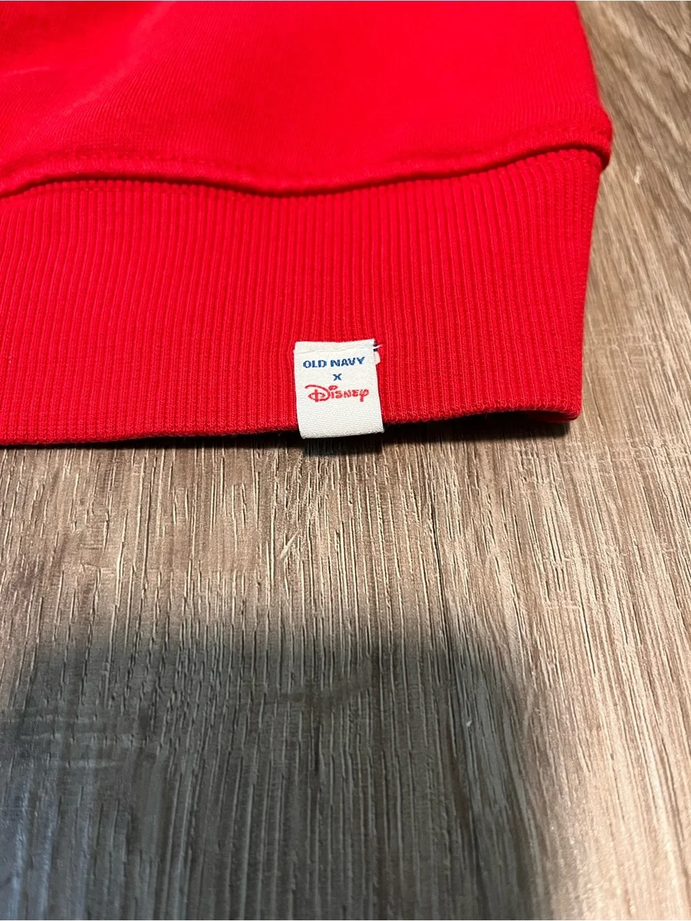 Old Navy Kid’s Red Crewneck Sweatshirt with Mickey Mouse Stars & Stripes Graphic